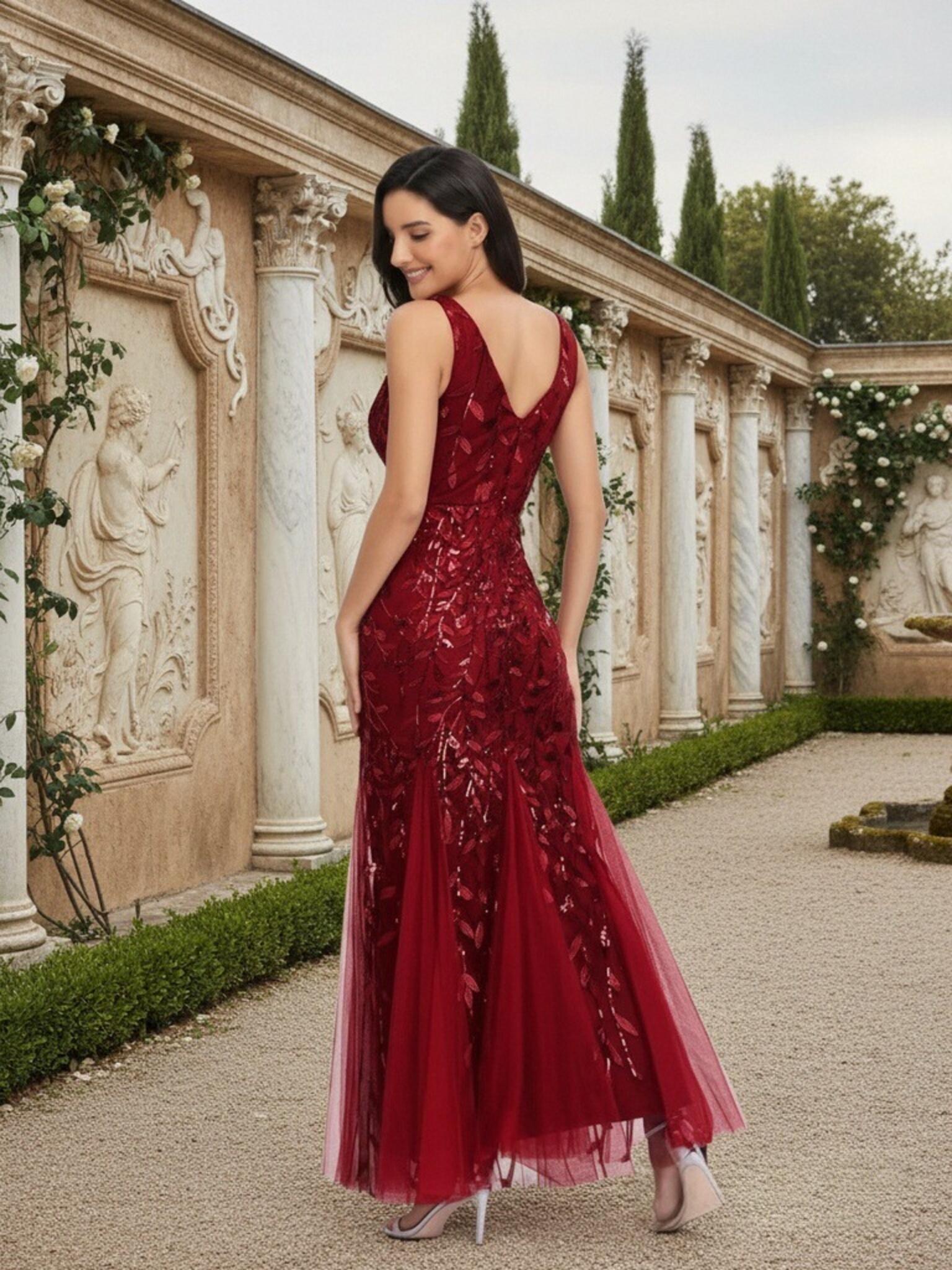 V Neck Mermaid Spaghetti Straps Mother of the Bride Dresses