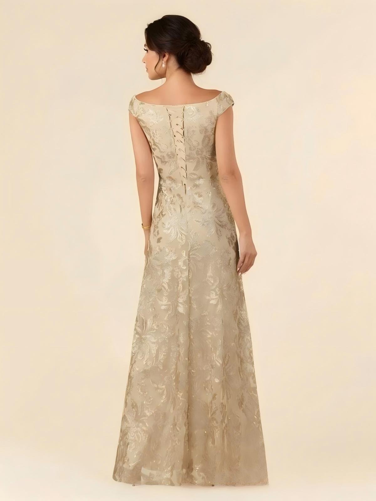 Glitter Sequin Off the Shoulder Mother of the Bride Dresses