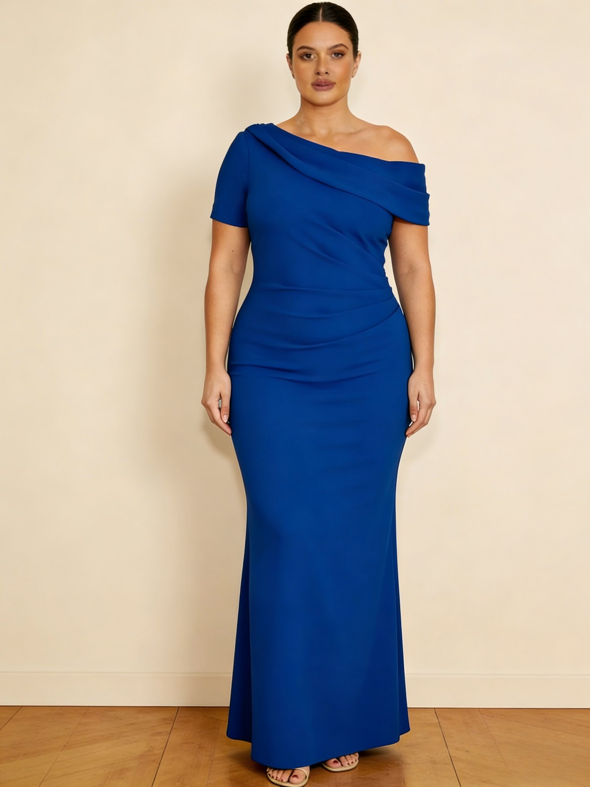 Off the Shoulder Satin Mother of the Bride Dresses with Sleeves