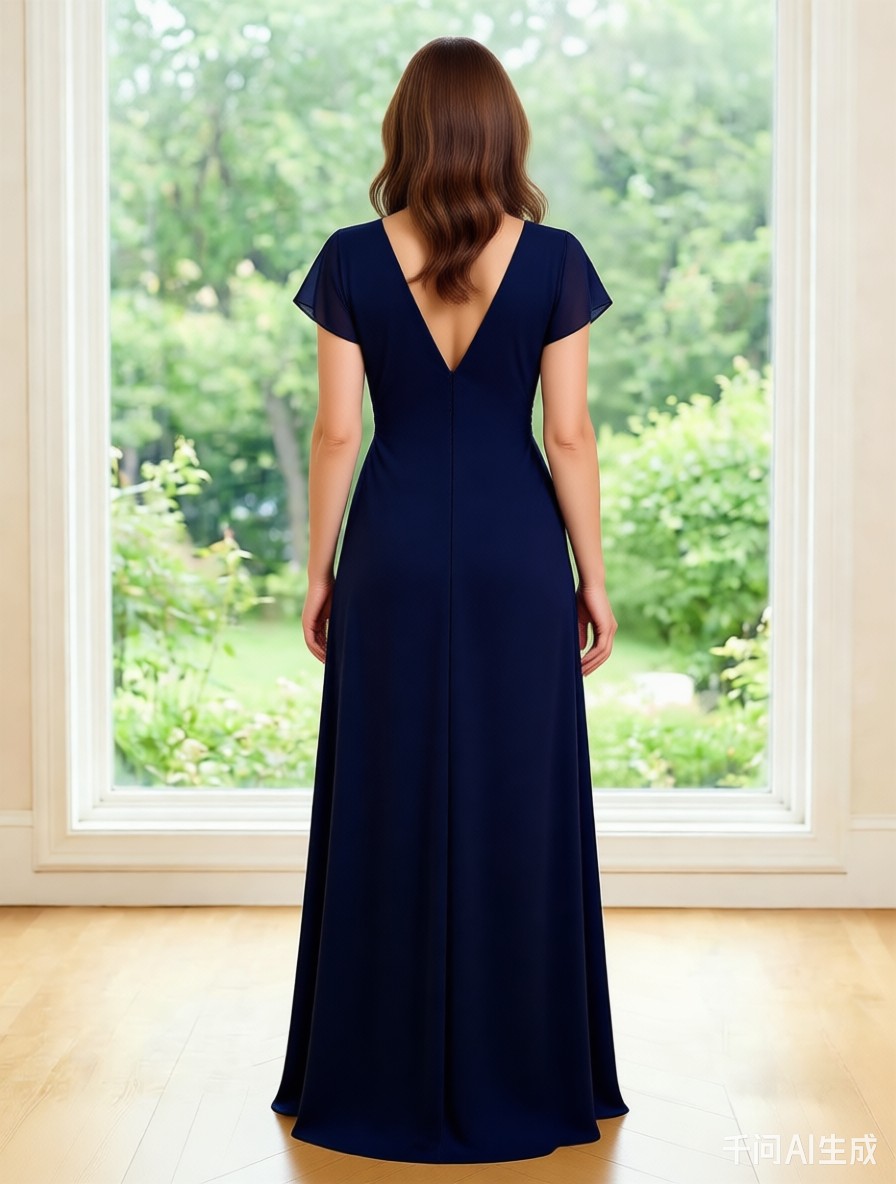 Chiffon V Neck Short Sleeves Ruffles A Line Mother of the Bride Dresses