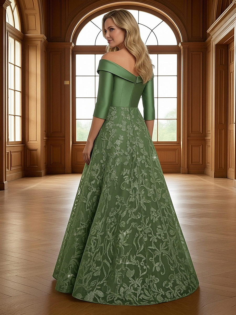 Off the Shoulder A Line Ruffles Mother of the Bride Dresses