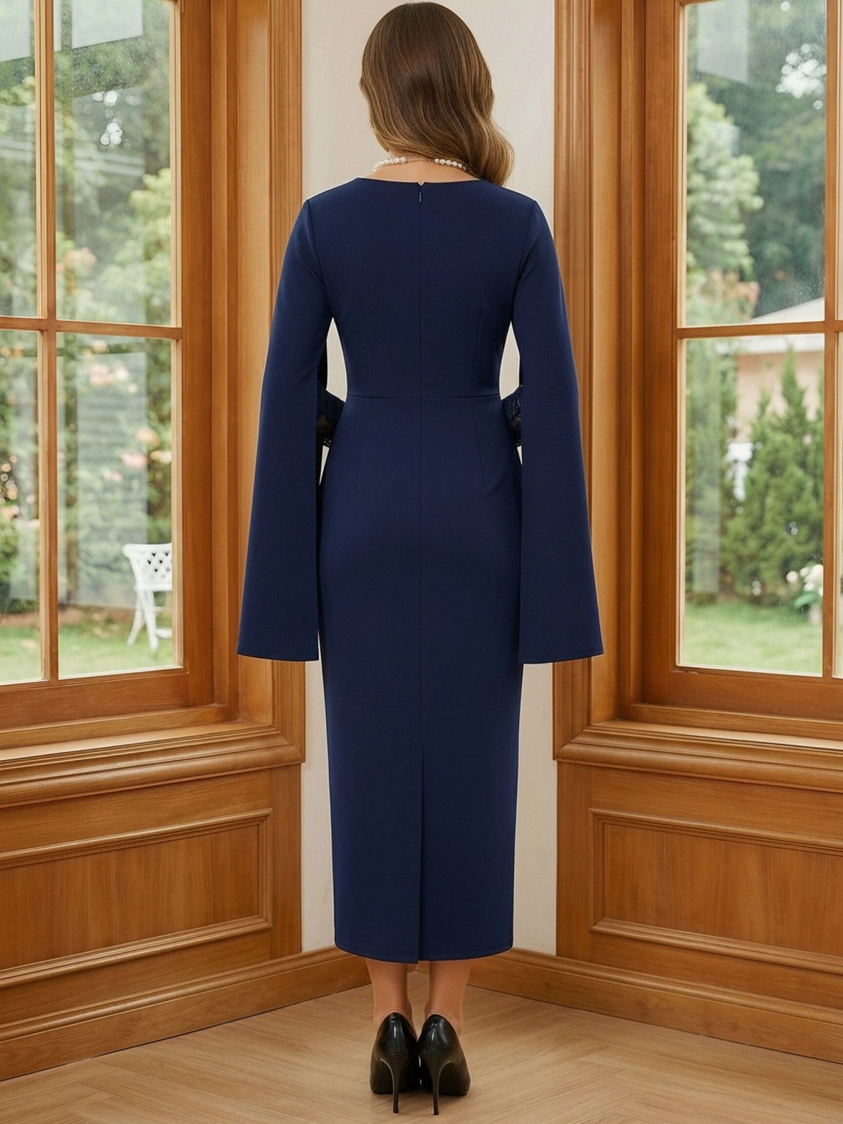 Satin Lace Appliques Asymmetric Mother of the Bride Dresses