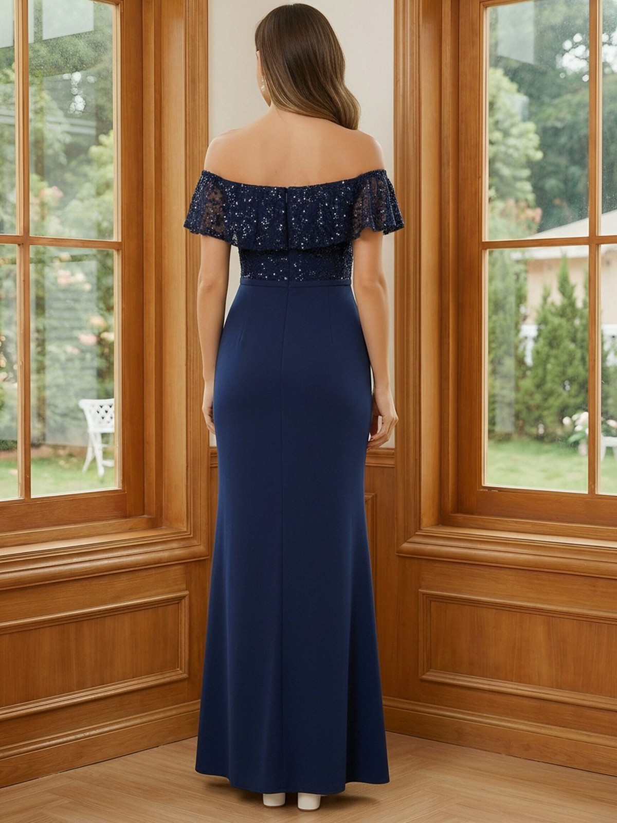 Satin Lace Appliques Off the Shoulder Mother of the Bride Dresses