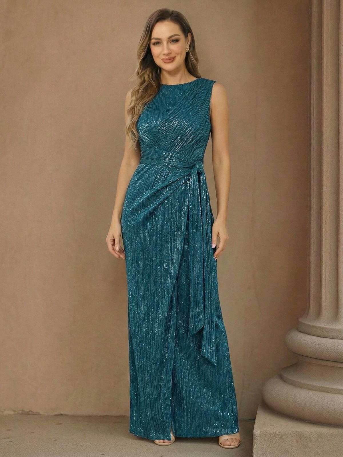 Tulle Scoop Neck Ruffles Mother of the Bride Dresses