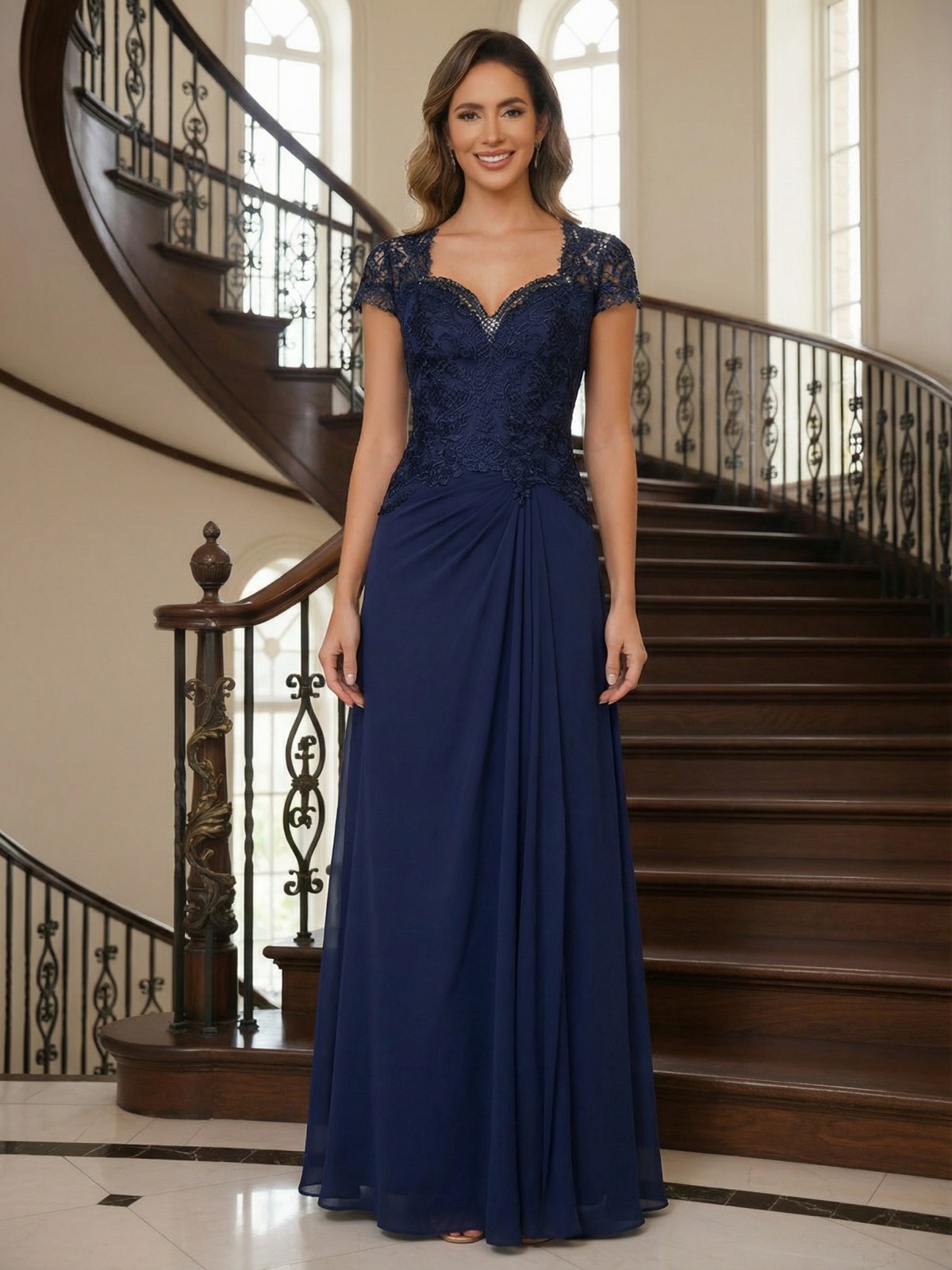 Chiffon Sweetheart Ruched Mother of the Bride Dresses