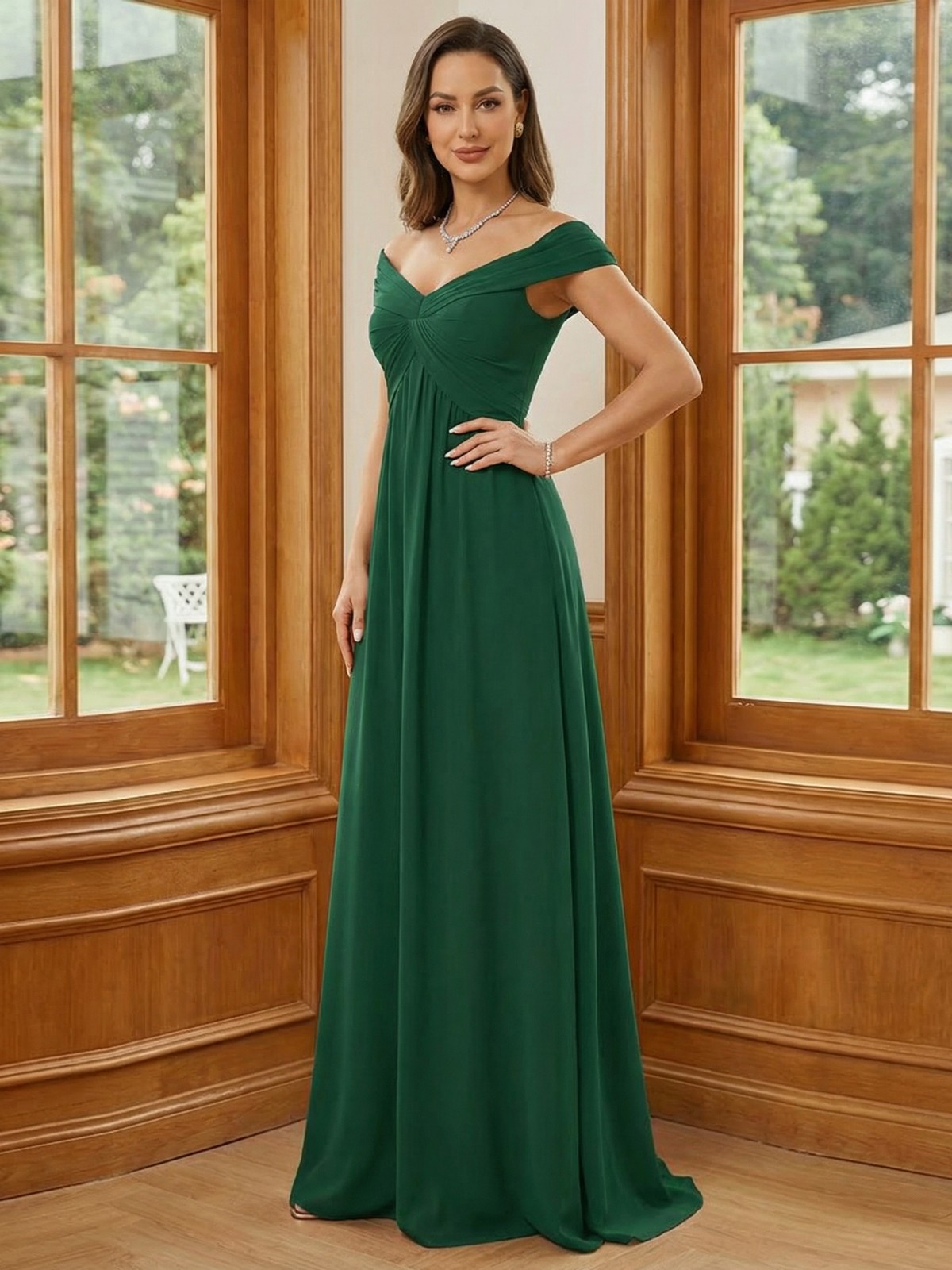 Chiffon Off the Shoulder Sweetheart Mother of the Bride Dresses