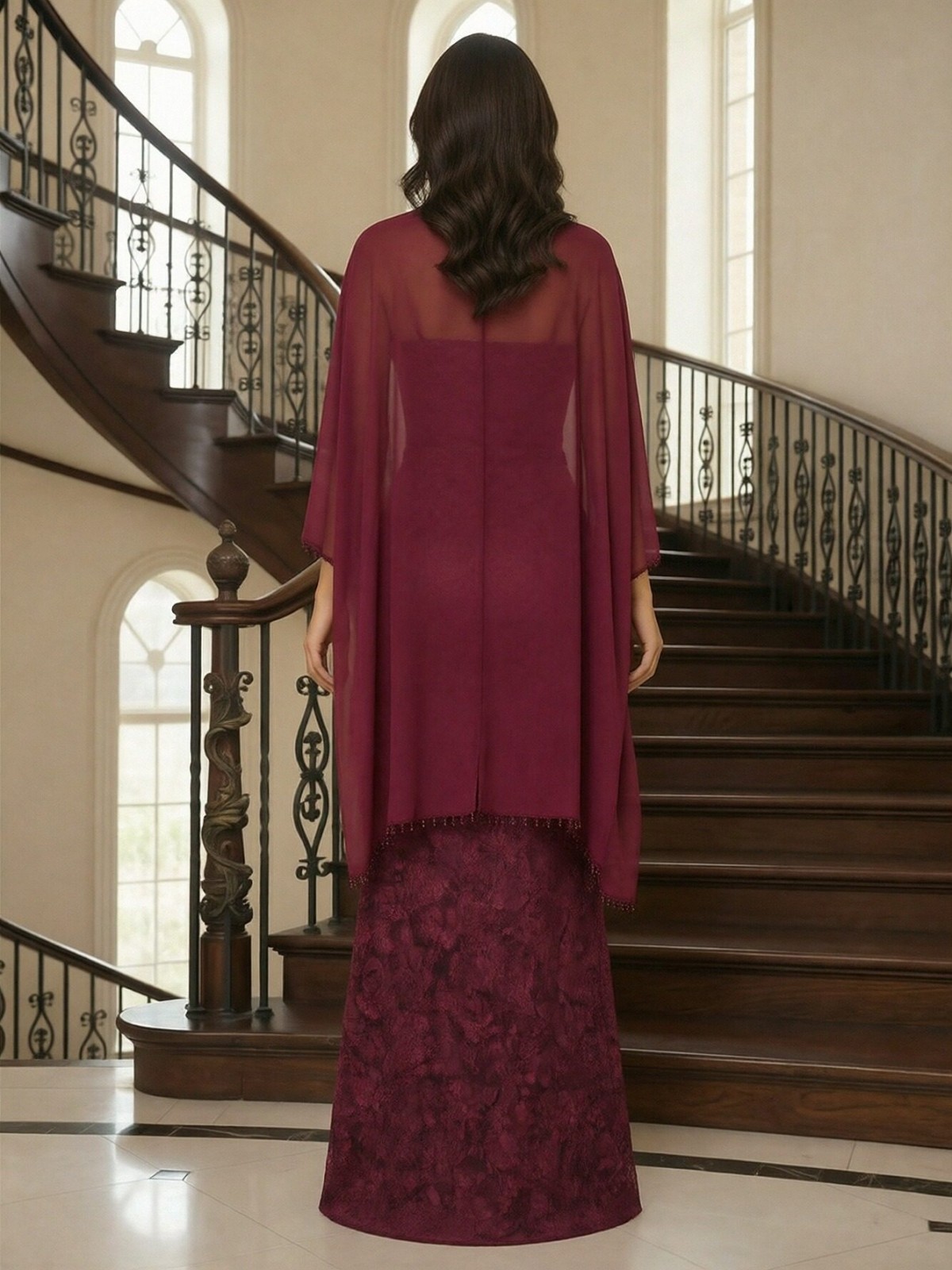 Strapless Mermaid Floral Print Mother of the Bride Dresses