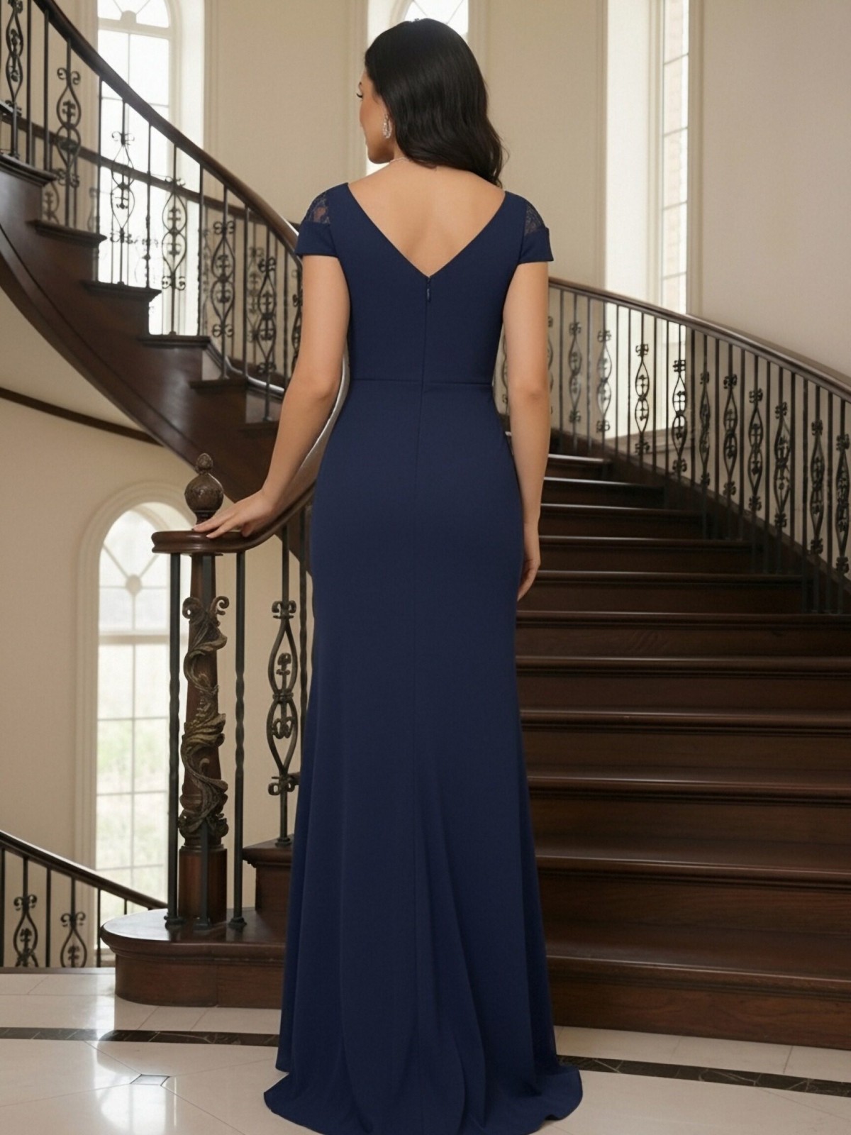 Lace Appliques Chiffon Mother of the Bride Dresses