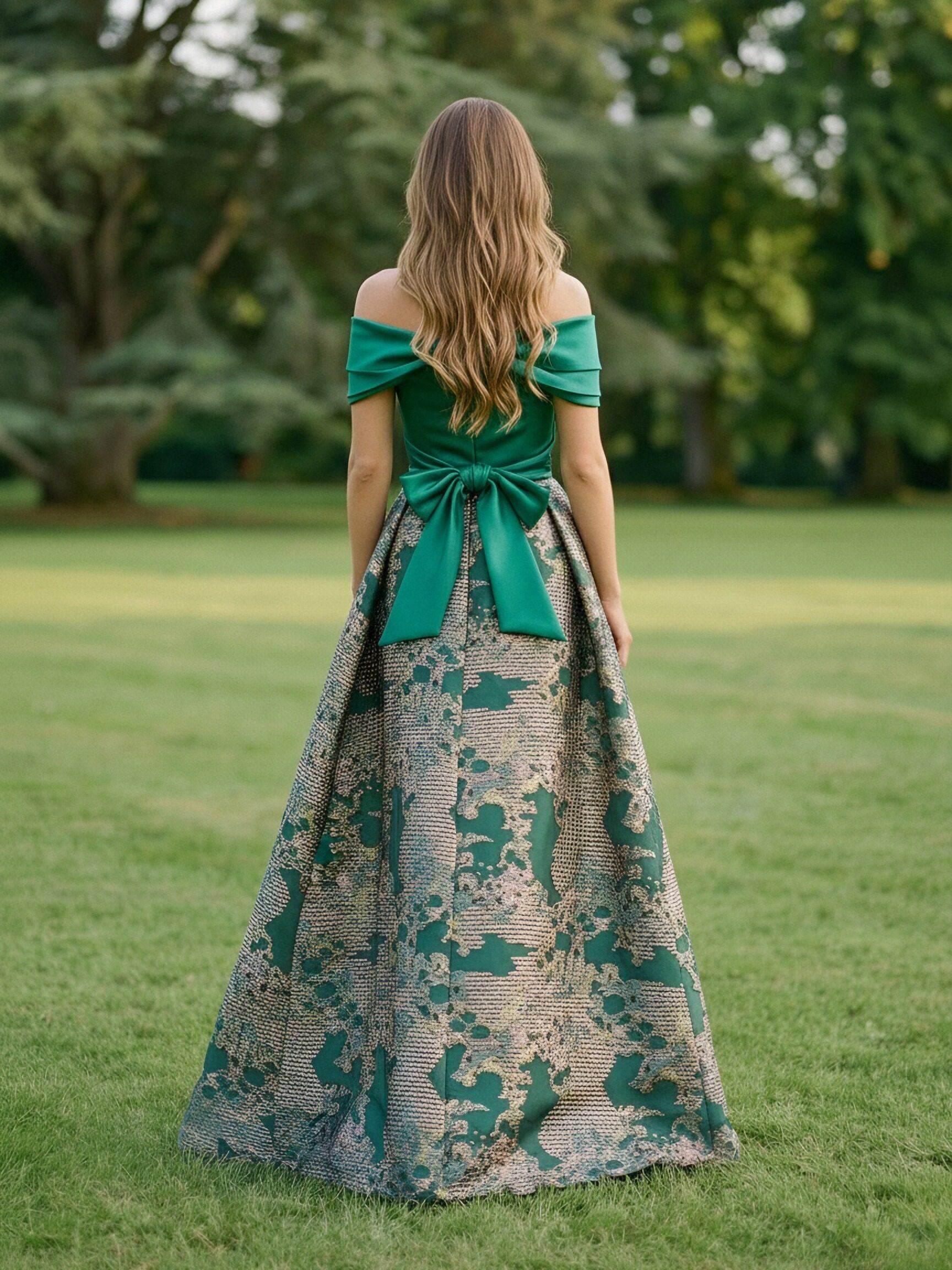 Off the Shoulder Satin A Line Bow Mother of the Bride Dresses