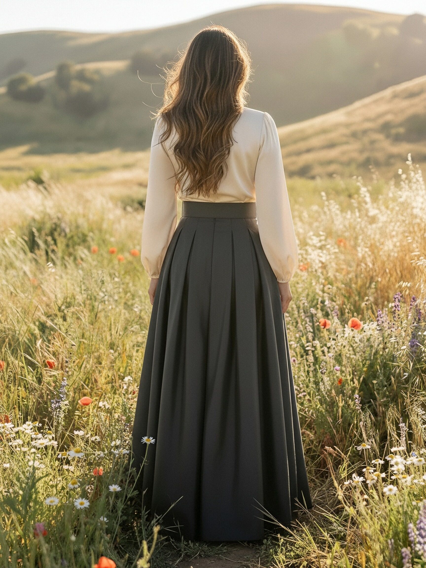 V Neck A Line Pleated Satin Mother of the Bride Dresses