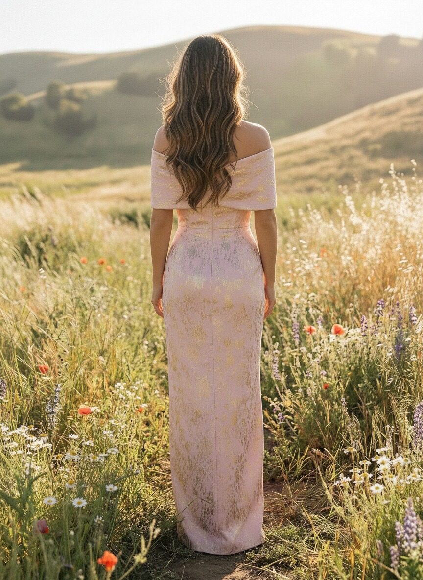 Off the Shoulder Satin Sheath Floral Print Mother of the Bride Dresses