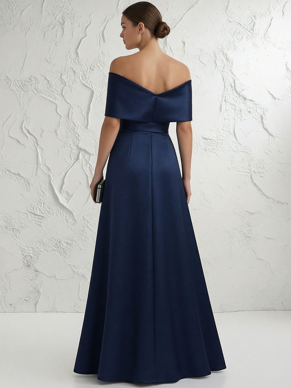 Off the Shoulder Satin Mother of the Bride Dresses