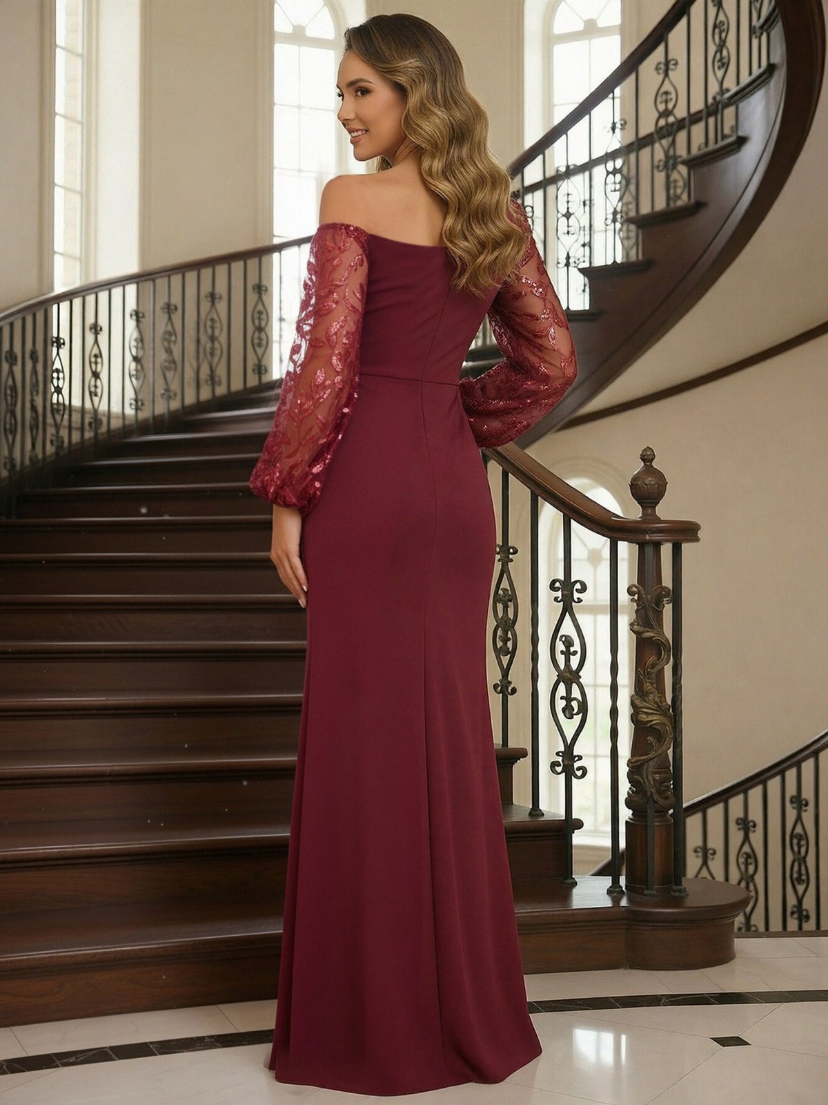 Chiffon One Shoulder Pleated Lace Appliques Mother of the Bride Dresses with Slit