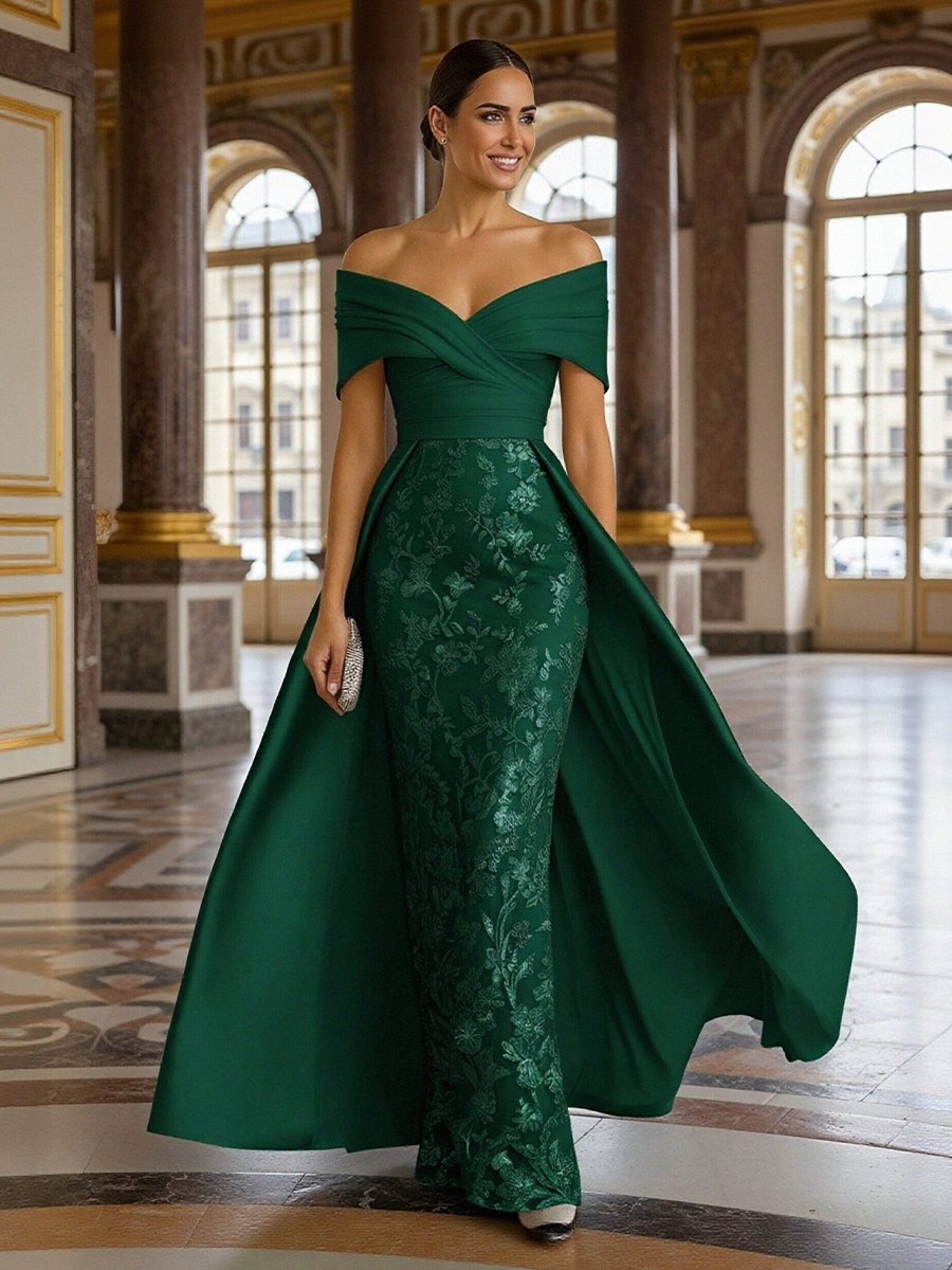 Off the Shoulder Mother of the Bride Dresses