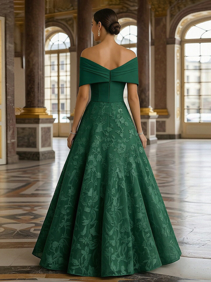 Off the Shoulder Satin Mother of the Bride Dresses