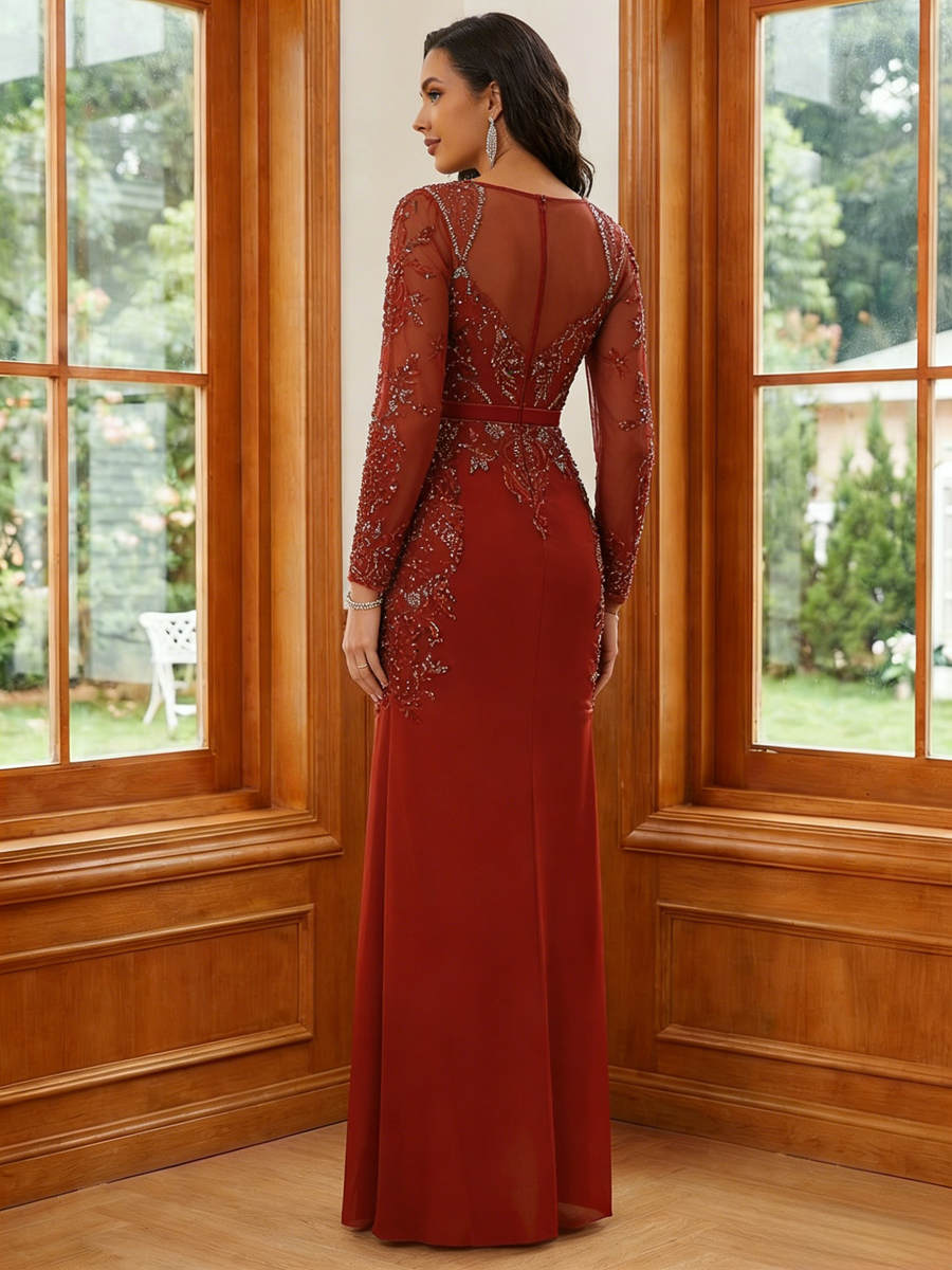 V Neck Short Sleeves Mother of the Bride Dresses