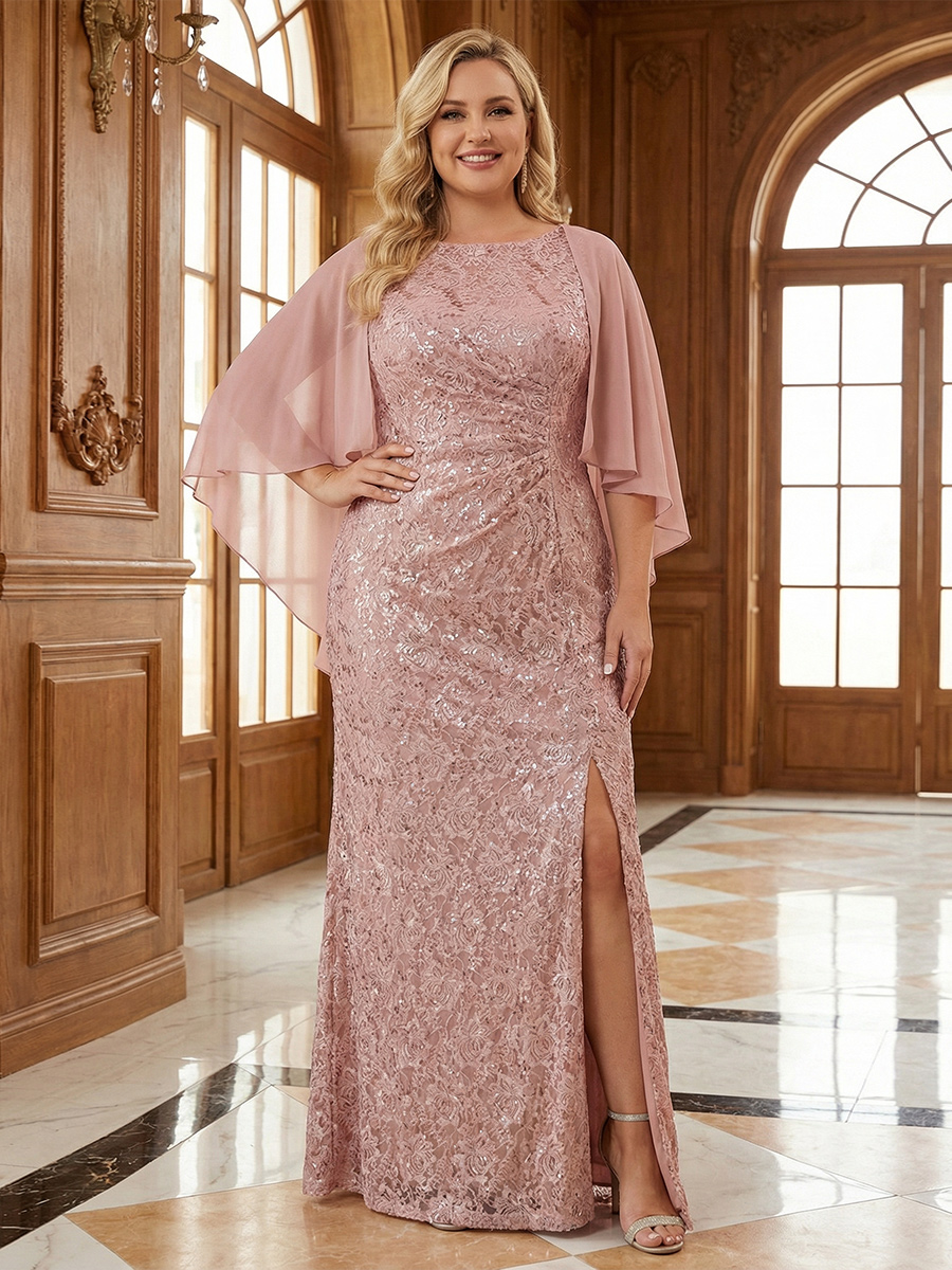 Lace Appliques Scoop Neck Mother of the Bride Dresses with Jackets