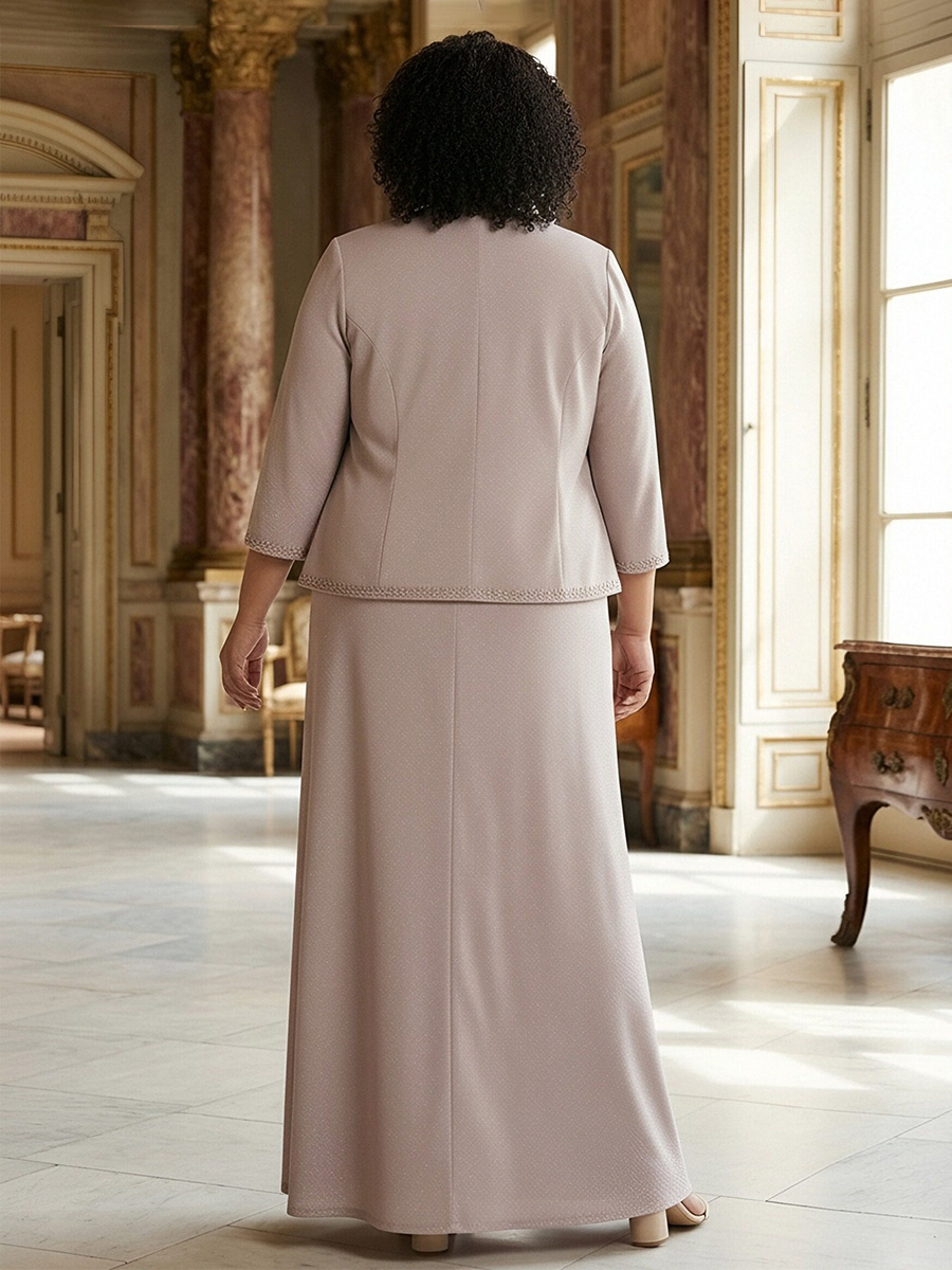 Sequin V Neck Mother of the Bride Dresses with Jackets