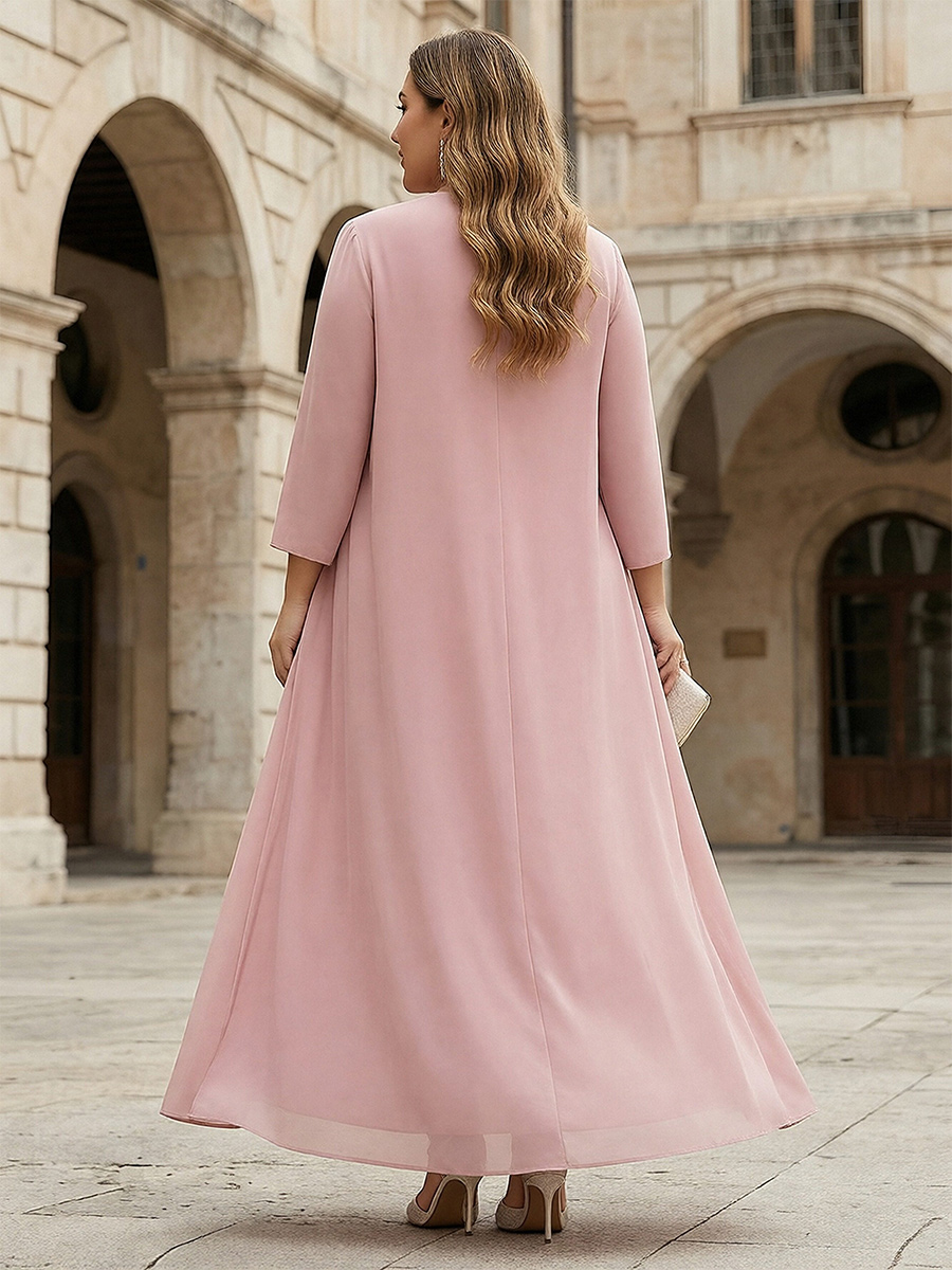 Scoop Neck Chiffon Mother of the Bride Dresses with Jackets