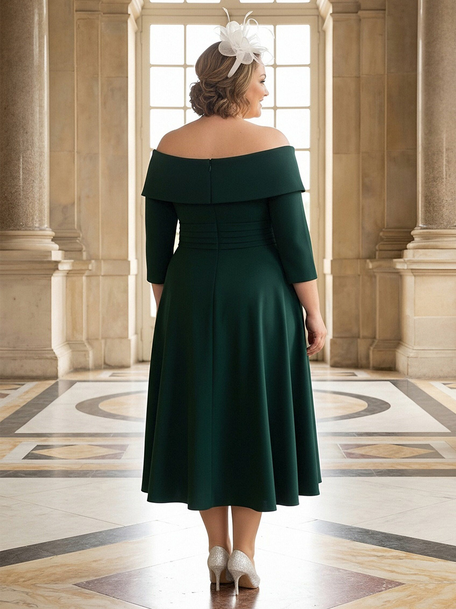 Satin Off the Shoulder Corset Mother of the Bride Dresses