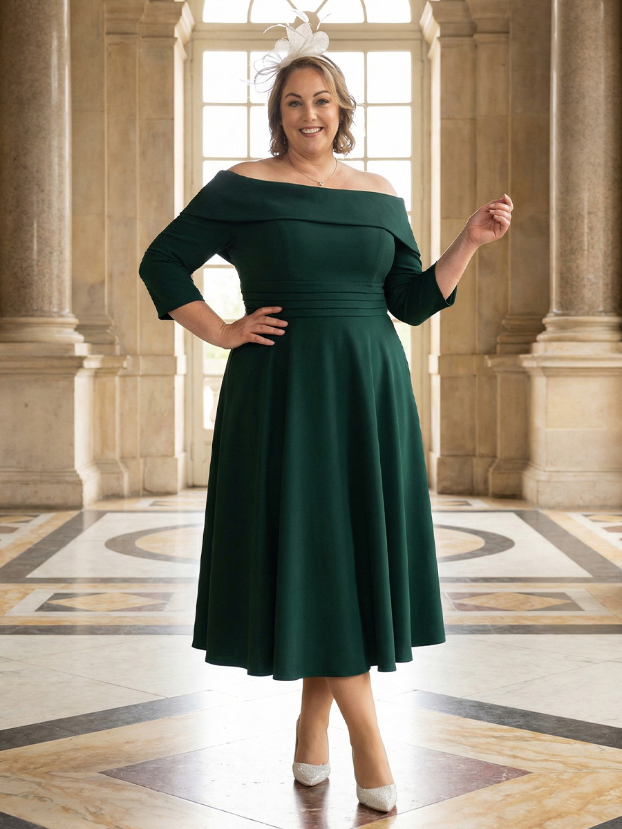 Satin Off the Shoulder Corset Mother of the Bride Dresses