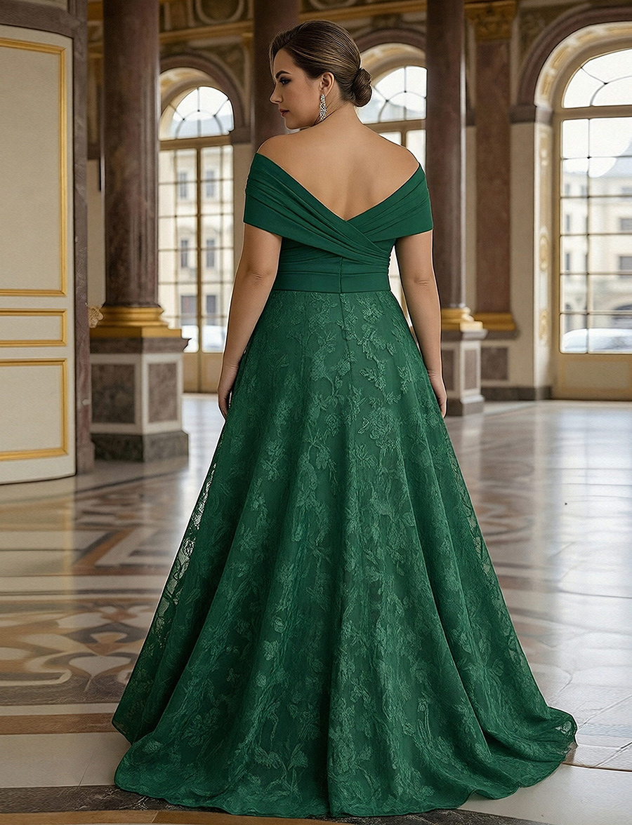 Lace Appliques Off the Shoulder Mother of the Bride Dresses