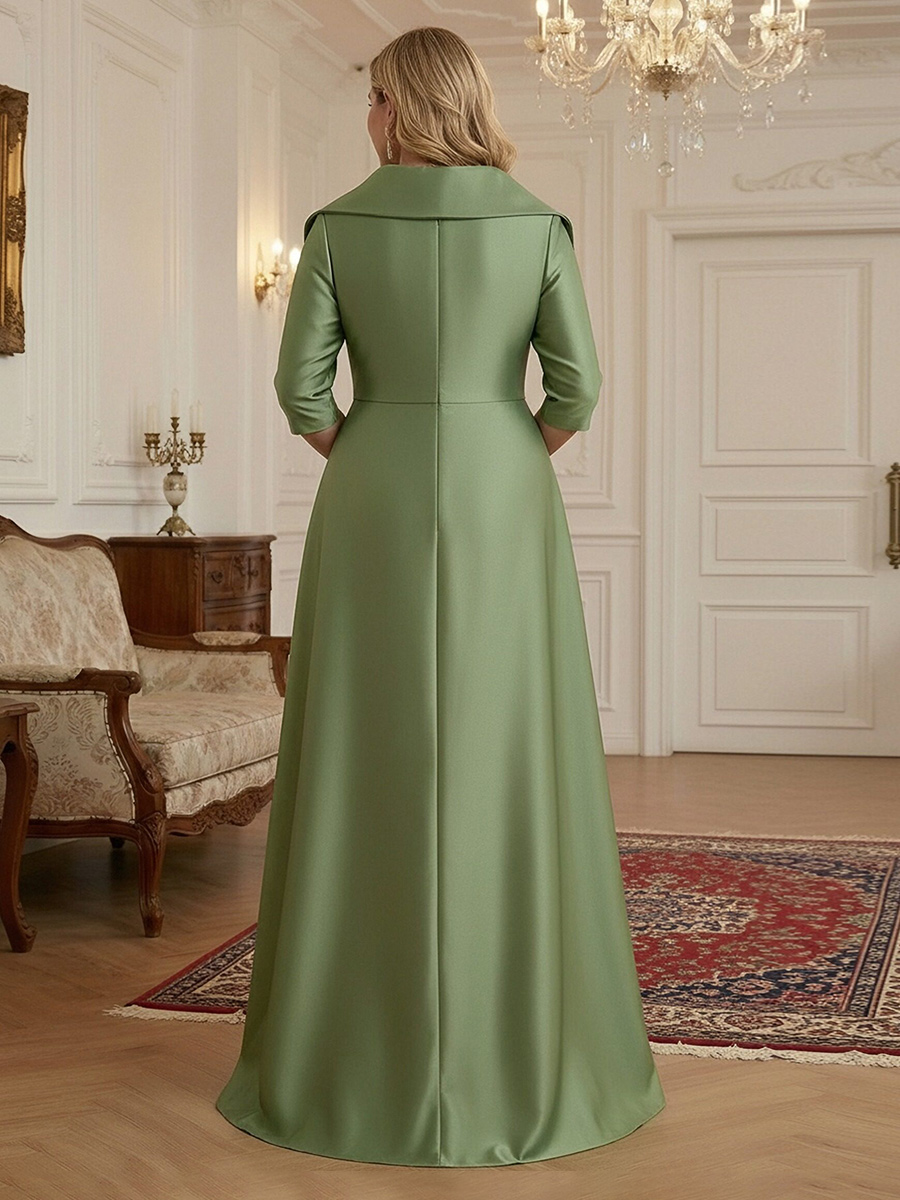 Lace Appliques V Neck Mother of the Bride Dresses