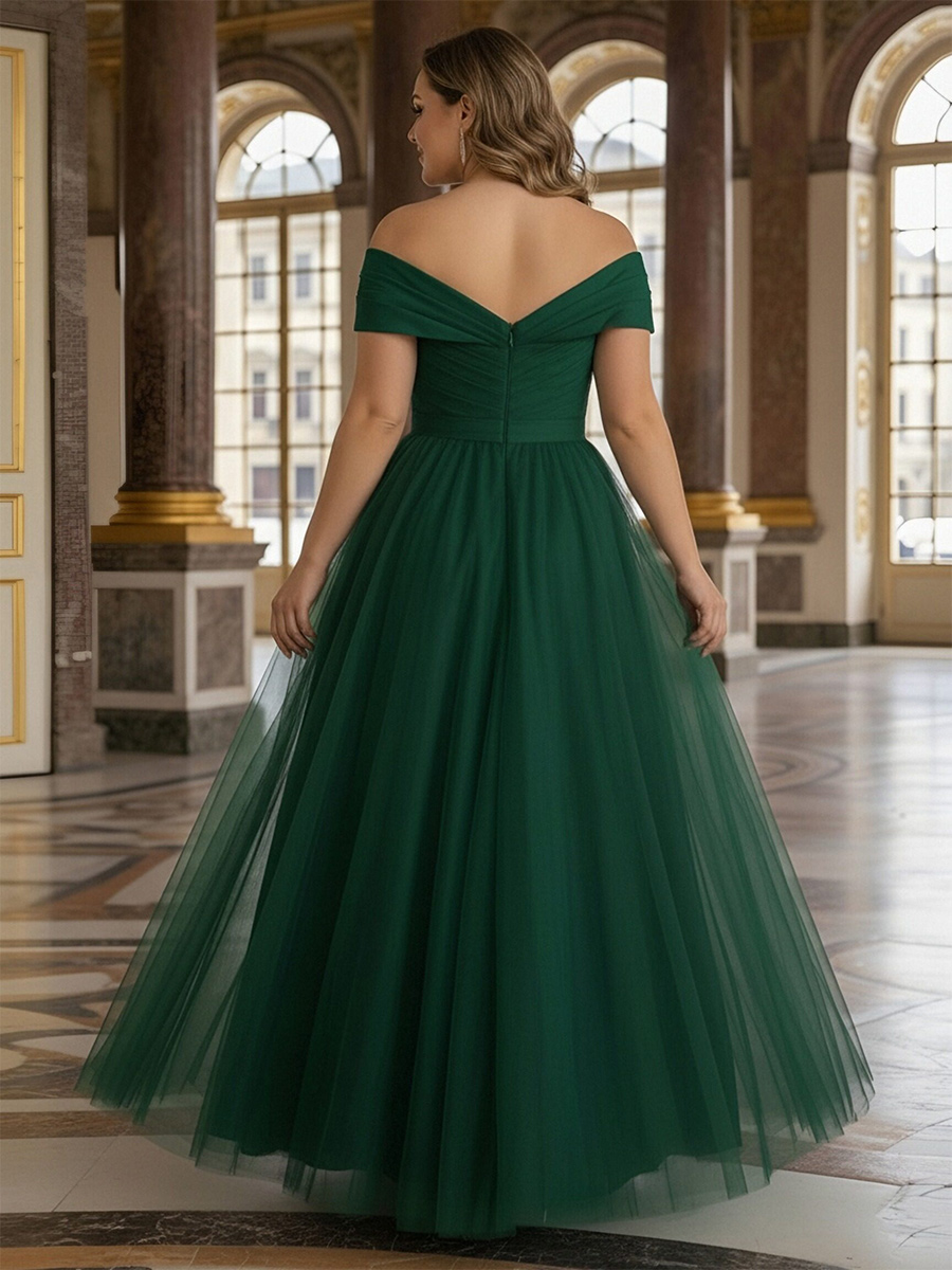 Tulle Off the Shoulder Corset Mother of the Bride Dresses