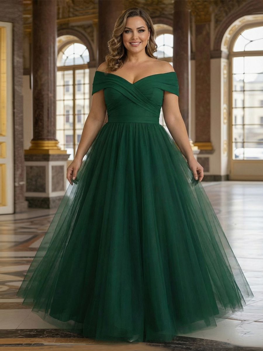 Tulle Off the Shoulder Corset Mother of the Bride Dresses