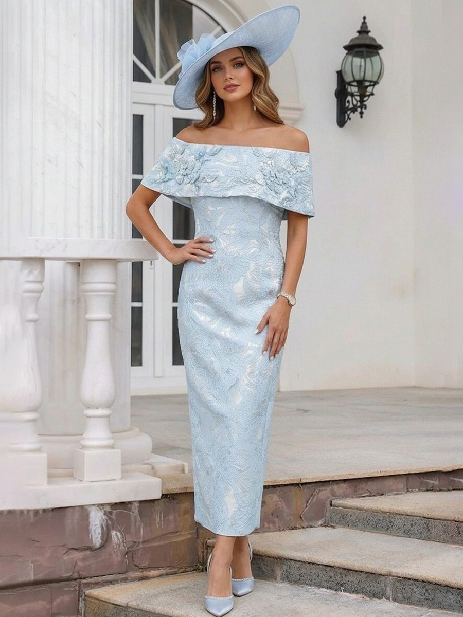 Lace Appliques Off the Shoulder Mother of the Bride Dresses