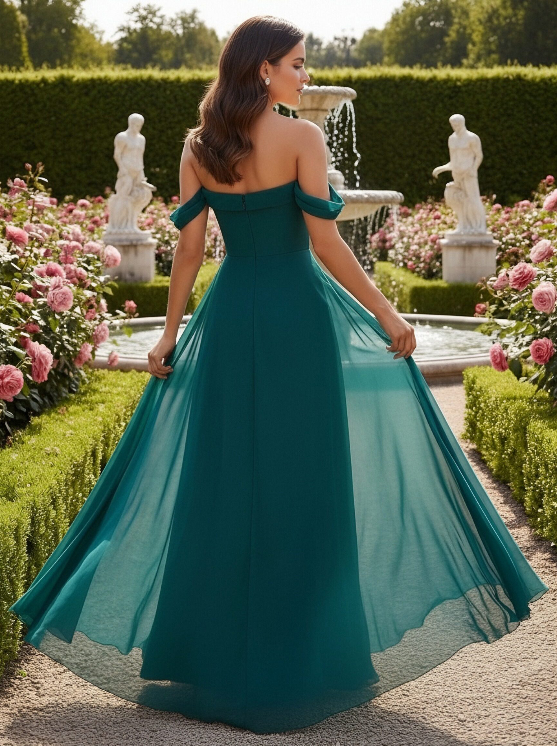 Chiffon Off the Shoulder Ruched Bridesmaid Dresses