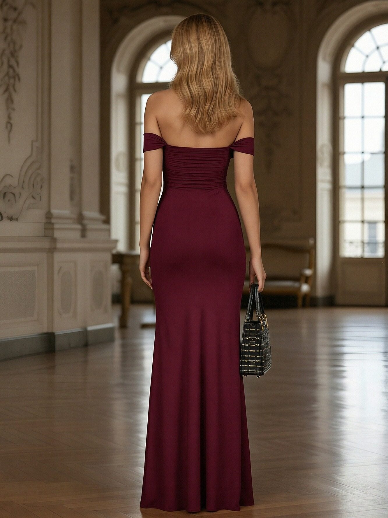 Chiffon Off the Shoulder Sleeveless Mermaid Bridesmaid Dresses