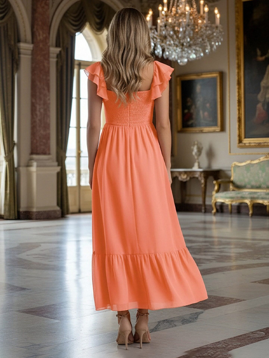 Sweetheart Chiffon Tea Length Bridesmaid Dresses