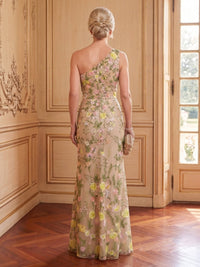 Mermaid One Shoulder Sleeveless Long Mother of the Bride Dresses