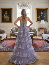 Mermaid Off the Shoulder Sleeveless Long Prom Dresses with High Split Lace Appliques