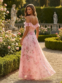 Chiffon Off the Shoulder Ruffles Bridesmaid Dresses