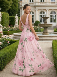 Chiffon V Neck Corset Ruched Bridesmaid Dresses