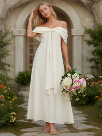 Chiffon Spaghetti Straps Off the Shoulder Bridesmaid Dresses