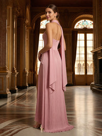 Scarf Satin Chiffon Strapless Bridesmaid Dresses
