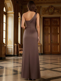 One Shoulder Satin Mermaid Bridesmaid Dresses