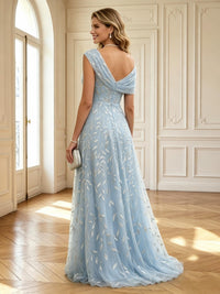Lace Appliques One Shoulder A Line Long Mother of the Bride Dresses