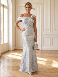 Mermaid Off Shoulder Sleeveless Long Mother of the Bride Dresses