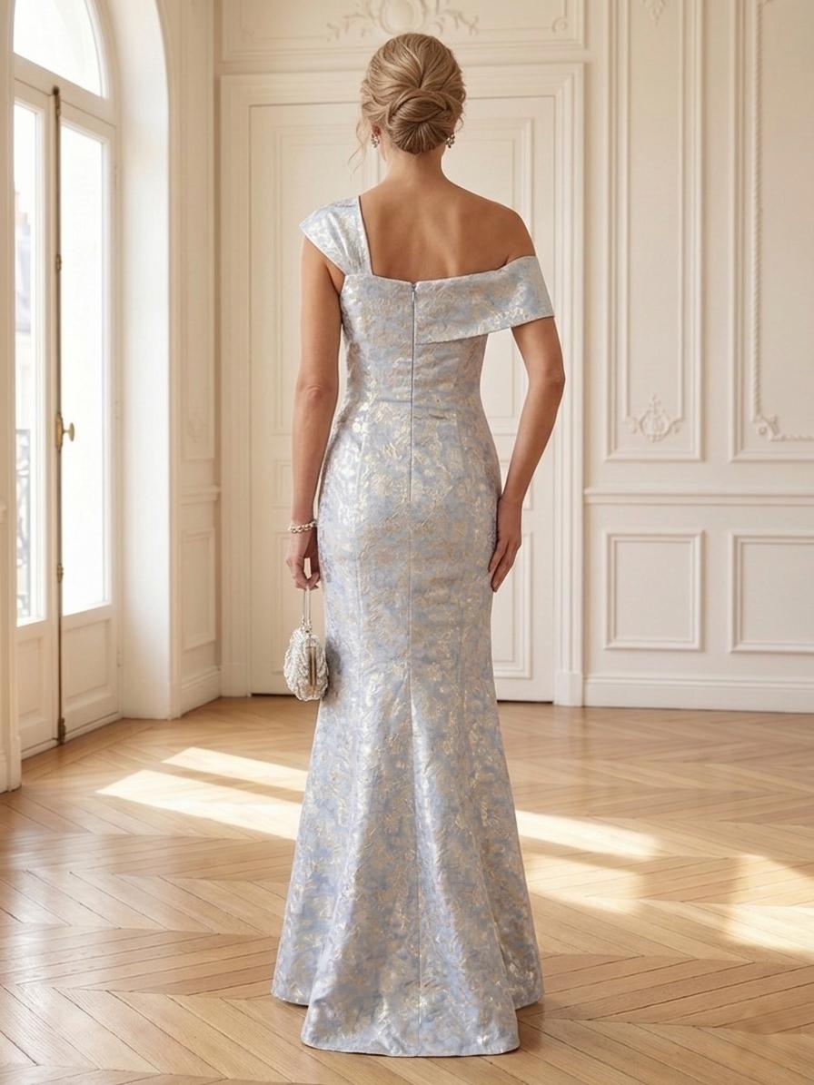 Mermaid Off Shoulder Sleeveless Long Mother of the Bride Dresses