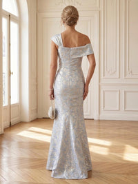 Mermaid Off Shoulder Sleeveless Long Mother of the Bride Dresses