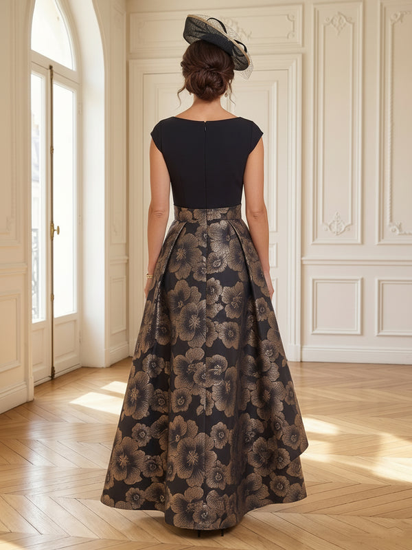 A Line V Neck Sleeveless High Low Mother of the Bride Dresses