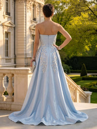 Mermaid Strapless Sleeveless Long Mother of the Bride Dresses