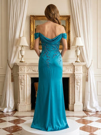Mermaid Off Shoulder Sleeveless Mother of the Bride Dresses