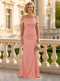 Mermaid One Shoulder Sleeveless Long Mother of the Bride Dresses