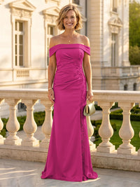 Mermaid One Shoulder Sleeveless Long Mother of the Bride Dresses