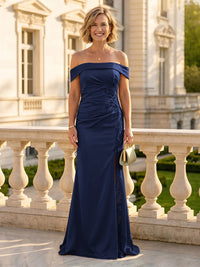 Mermaid One Shoulder Sleeveless Long Mother of the Bride Dresses